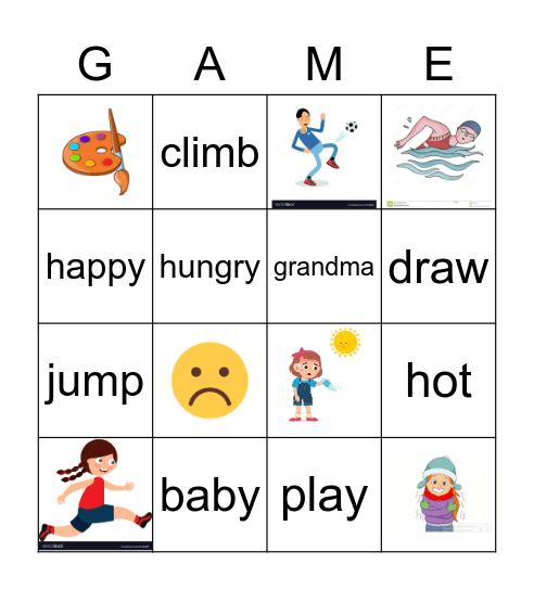 PLAY! DAY Bingo Card