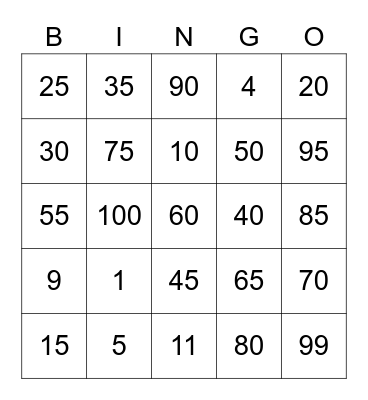 Bing My O? Bingo Card