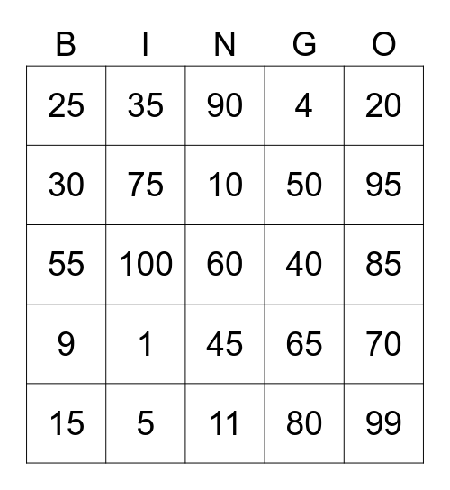 Bing My O? Bingo Card