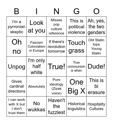 Skipisms Bingo Card