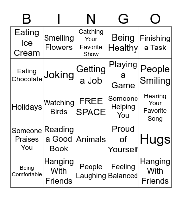 Positive BINGO Card