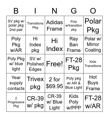 Bingo Card