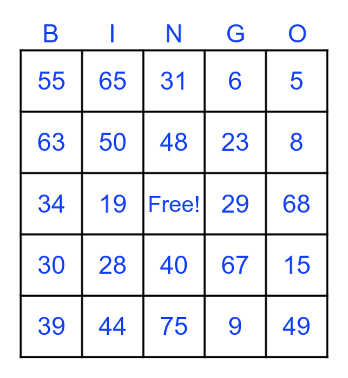 Game Day July 2022 Bingo Card