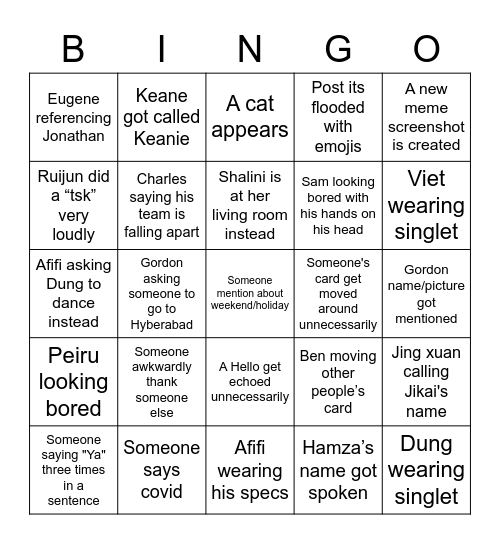 Charles's Bingo Card