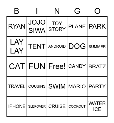 MS EBONY & M JAY Bingo Card