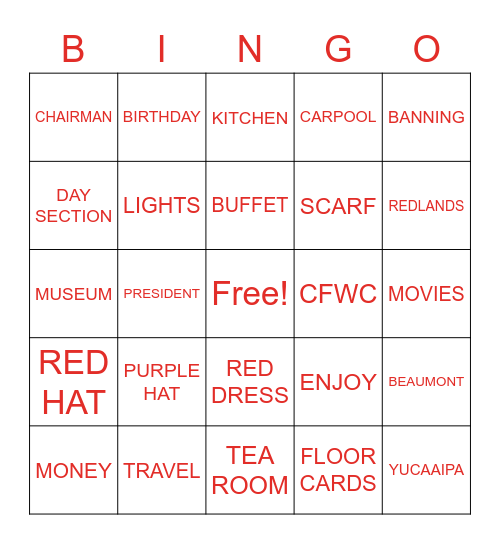 QUEEN BEES Bingo Card