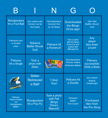 Pelicans Bingo Presented by Bingo Drive! Bingo Card