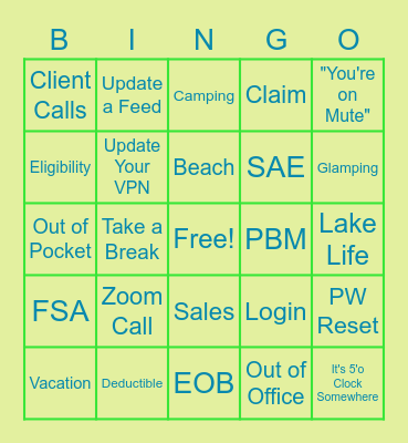 July TABT: S&S Bingo Bash! Bingo Card