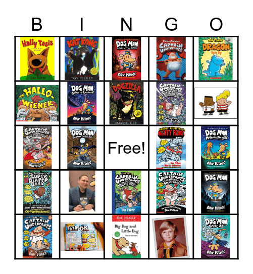 Dav Pilkey Bingo Card