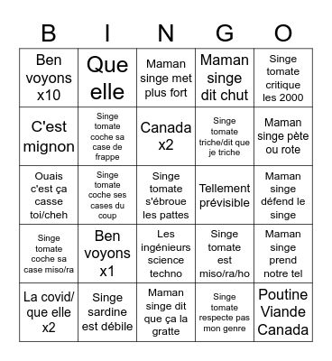 Willkommen die Zeit Bingo Card