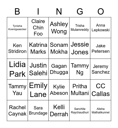 RESIDENT BINGO Card
