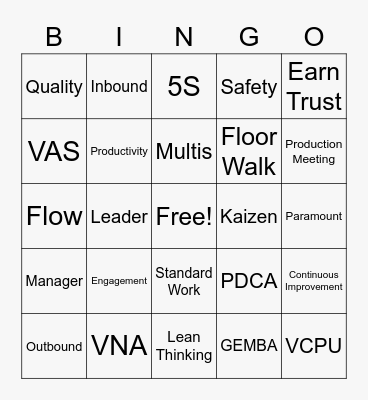 CHLOE Buzz Word Bingo Card