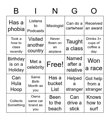 CPH BINGO Card