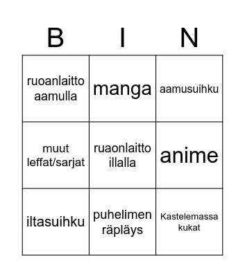 suvibingo Card