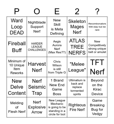3.19 BINGO Card