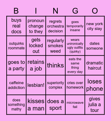 ingrid: a place to think Bingo Card