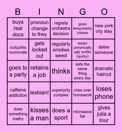 ingrid: a place to think Bingo Card