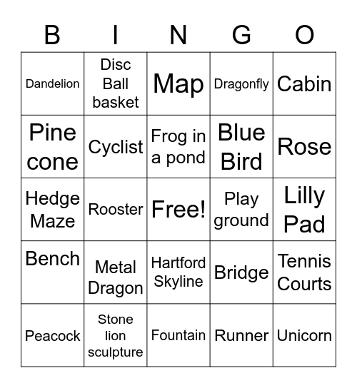Wickham Park Bingo!! Bingo Card