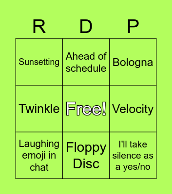 PI4 Day One Game 2 Bingo Card