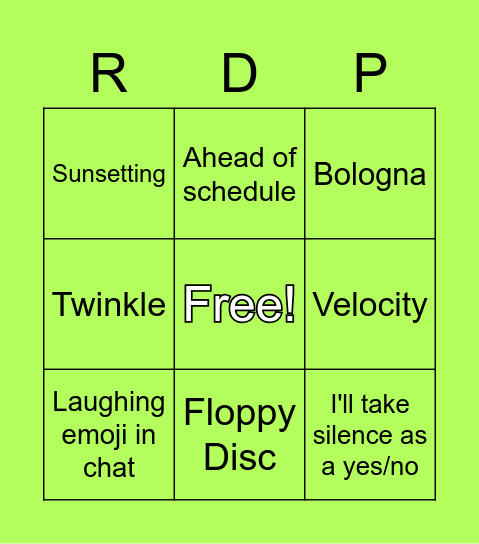 PI4 Day One Game 2 Bingo Card