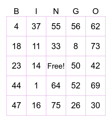 cyrenavus Bingo Card