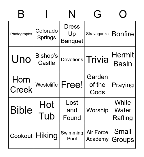 Super 7 Days Bingo Card