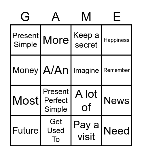 BINGO Card