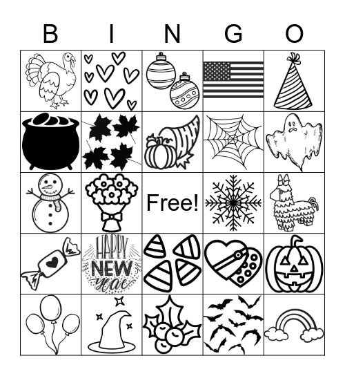 Holiday Bingo Card