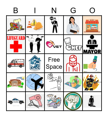 Community Helpers Bingo Card
