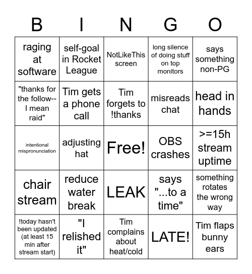 The Bingo Card