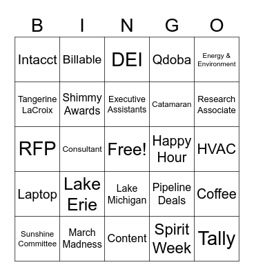 PSC Bingo Card