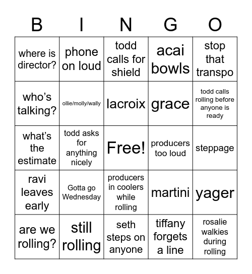 Another great day on the Afterparty Bingo Card