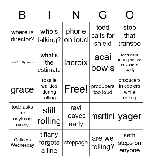 Another great day on the Afterparty Bingo Card