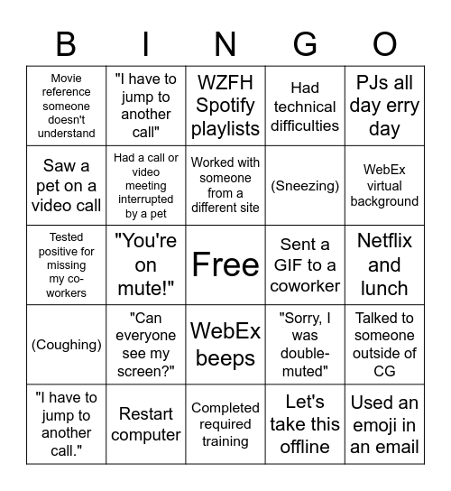 Hybrid Bingo Card