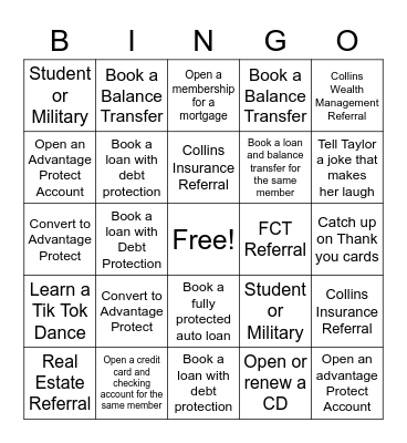July Bingo Card