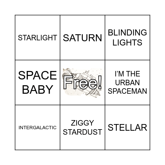 SPACE - ROUND 1 - COVER ALL Bingo Card