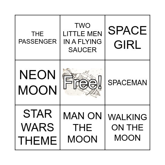 SPACE - ROUND 2 - COVER ALL Bingo Card