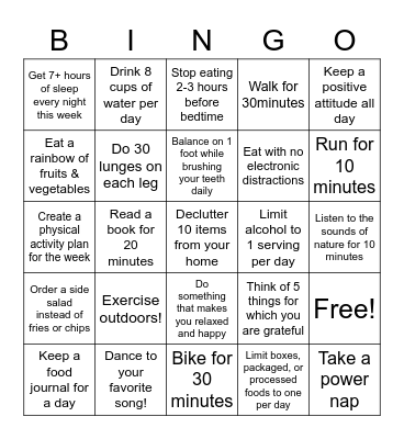 Healthy Penumbra BINGO 2022 Bingo Card