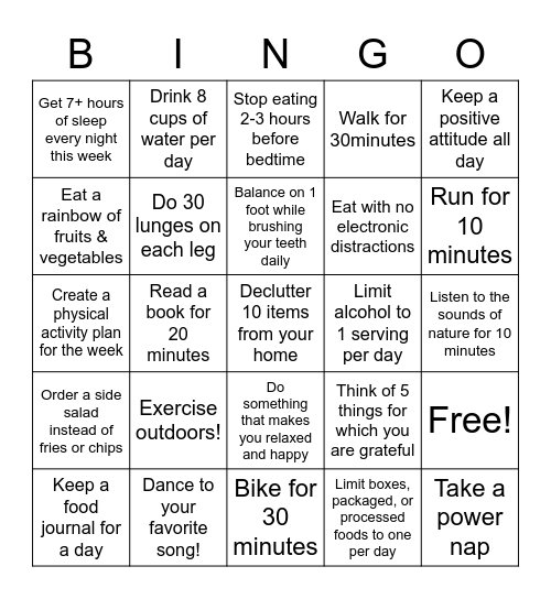 Healthy Penumbra BINGO 2022 Bingo Card