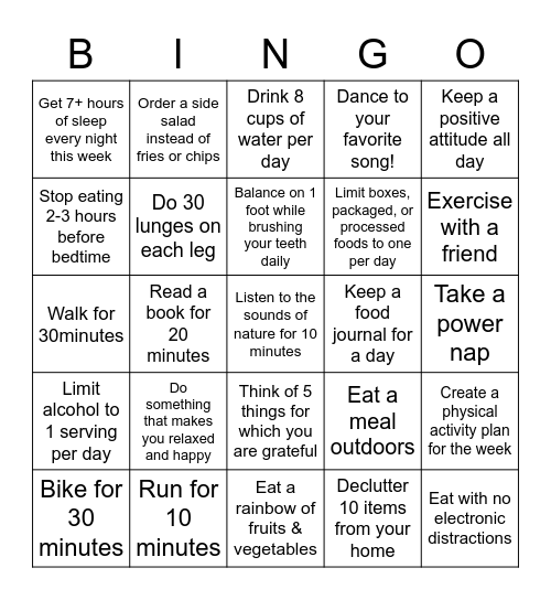 Healthy Penumbra Bingo 2022 Bingo Card
