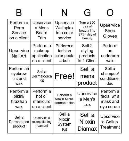 August Bingo Card