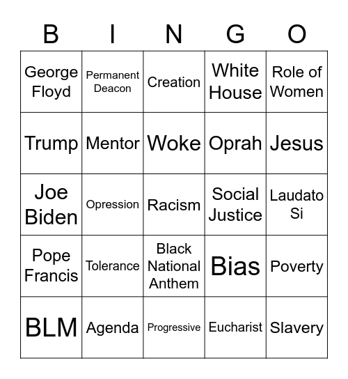 MTSPI '22 Bingo Card