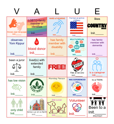 DIVERSITY INCLUSION & BELONGING+INTEGRITY VALUES BINGO!  Return cards to Resident Life by August 10th. ENJOY! NAME_____________________ #______________ email_________________________ Bingo Card