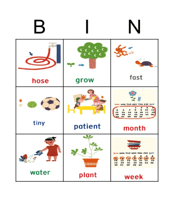 Seedbed 2 Bingo Card