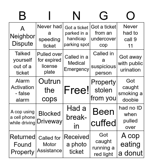 BINGO - HAVE YOU EVER EXPERIENCED.... Bingo Card