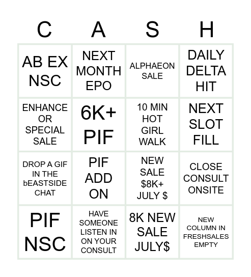 ADIOS TO THE RUT BINGEAUX Bingo Card