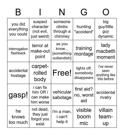 Riveriver's Cursed Trope Bingo Card
