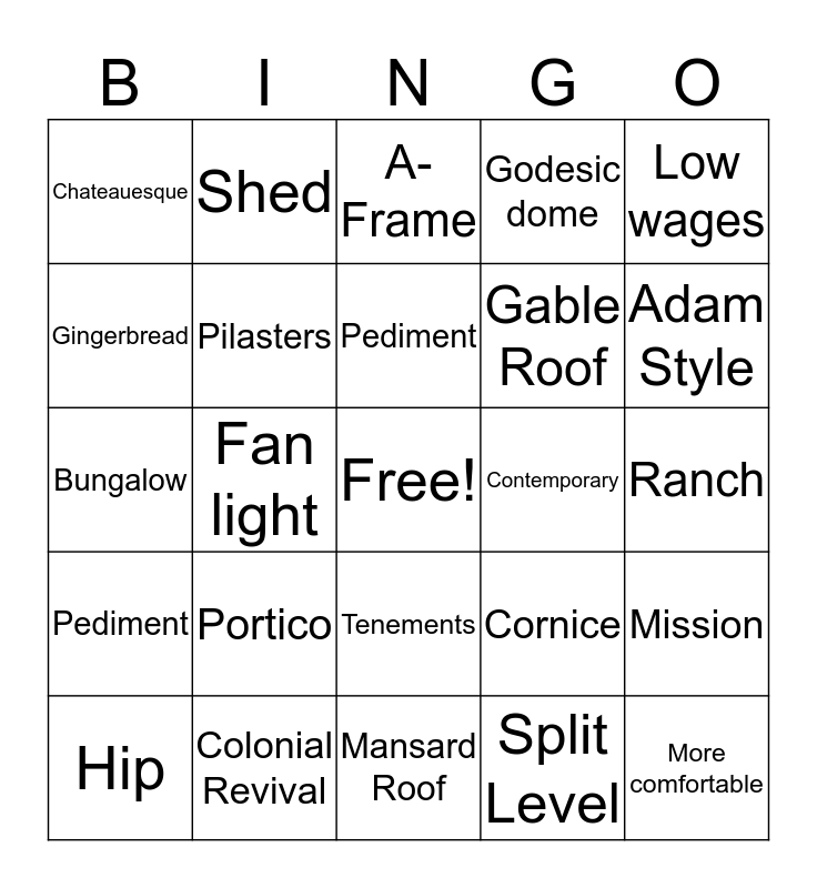 types-of-homes-bingo-card