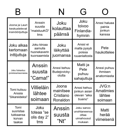 Bingo Card