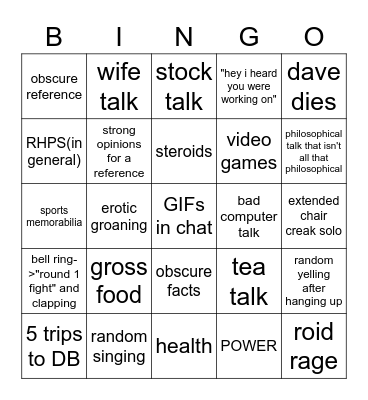edge Bingo Card
